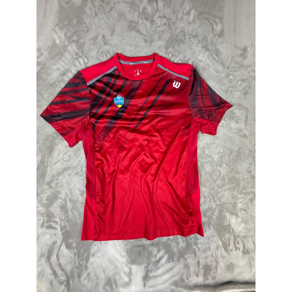 Wilson W&S Open Cincinnati Ball Boy Shirt Red US Open Series Mens Large